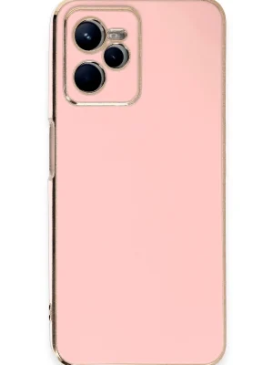 Newface Realme C35 Kılıf Volet Silikon - Pembe
