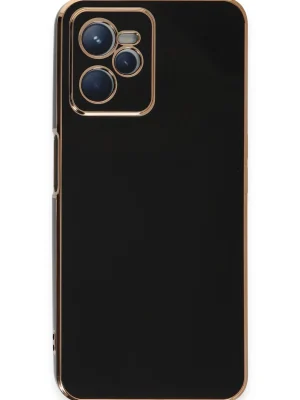 Newface Realme C35 Kılıf Volet Silikon - Siyah