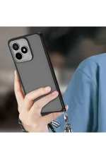 Newface Realme C53 Kılıf Elegant Kapak - Siyah - Görsel 2