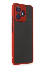 Newface Realme C53 Kılıf Montreal Silikon Kapak - Kırmızı - Görsel 2