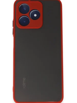 Newface Realme C53 Kılıf Montreal Silikon Kapak - Kırmızı
