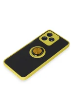 Newface Realme C53 Kılıf Montreal Yüzüklü Silikon Kapak - Sarı - Görsel 4