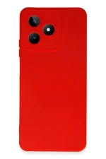 Newface Realme C53 Kılıf Nano içi Kadife Silikon - Kırmızı