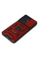 Newface Realme C53 Kılıf Pars Lens Yüzüklü Silikon - Kırmızı - Görsel 4