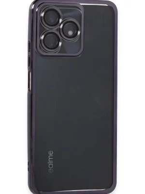 Newface Realme C53 Kılıf Razer Lensli Silikon - Mor