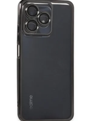 Newface Realme C53 Kılıf Razer Lensli Silikon - Siyah