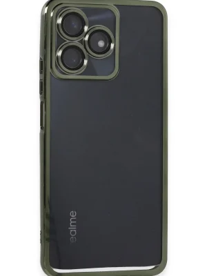 Newface Realme C53 Kılıf Razer Lensli Silikon - Yeşil