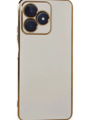 Newface Realme C53 Kılıf Volet Silikon - Beyaz