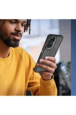 Newface Realme C55 Kılıf Elegant Kapak - Siyah - Görsel 3