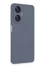 Newface Realme C55 Kılıf Nano içi Kadife Silikon - Gri - Görsel 4