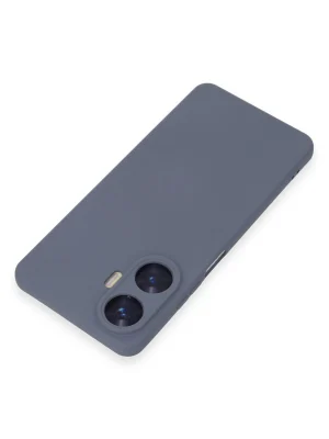 Newface Realme C55 Kılıf Nano içi Kadife Silikon - Gri