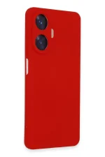 Newface Realme C55 Kılıf Nano içi Kadife Silikon - Kırmızı