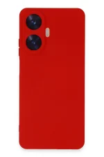 Newface Realme C55 Kılıf Nano içi Kadife Silikon - Kırmızı - Görsel 4