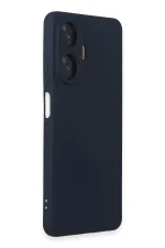 Newface Realme C55 Kılıf Nano içi Kadife Silikon - Lacivert - Görsel 2