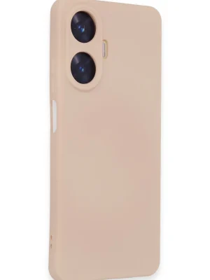 Newface Realme C55 Kılıf Nano içi Kadife Silikon - Pudra