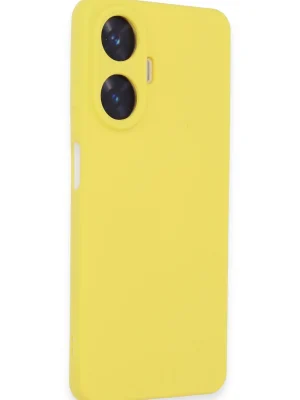 Newface Realme C55 Kılıf Nano içi Kadife Silikon - Sarı