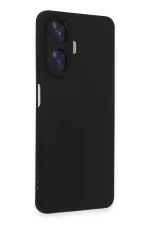 Newface Realme C55 Kılıf Nano içi Kadife Silikon - Siyah