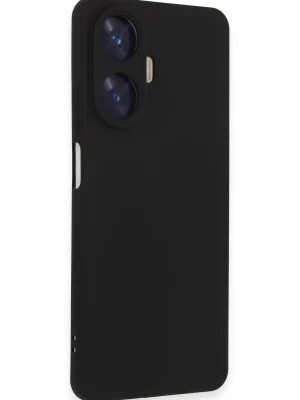 Newface Realme C55 Kılıf Nano içi Kadife Silikon - Siyah