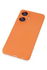 Newface Realme C55 Kılıf Nano içi Kadife Silikon - Turuncu - Görsel 2