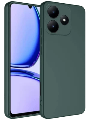 Newface Realme C61 Kılıf First Silikon - Koyu Yeşil