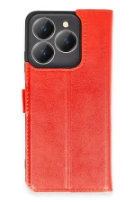 Newface Realme C63 Kılıf Trend S Plus Kapaklı Kılıf - Kırmızı