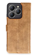 Newface Realme C63 Kılıf Trend S Plus Kapaklı Kılıf - Taba