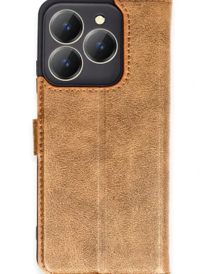 Newface Realme C63 Kılıf Trend S Plus Kapaklı Kılıf - Taba