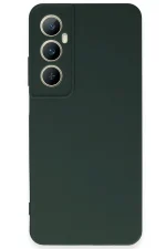 Newface Realme C65 Kılıf First Silikon - Koyu Yeşil
