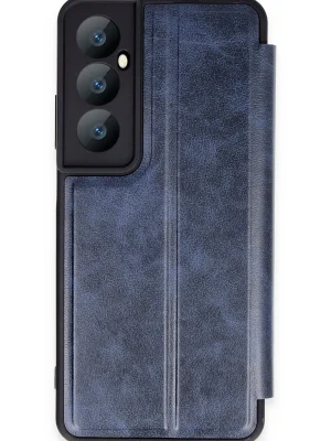 Newface Realme C65 Kılıf Flip Cover - Lacivert