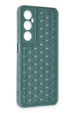 Newface Realme C65 Kılıf Petek Silikon Kapak - Koyu Yeşil - Görsel 3