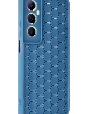 Newface Realme C65 Kılıf Petek Silikon Kapak - Mavi