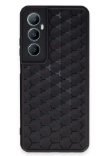 Newface Realme C65 Kılıf Petek Silikon Kapak - Siyah - Görsel 2