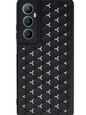 Newface Realme C65 Kılıf Petek Silikon Kapak - Siyah