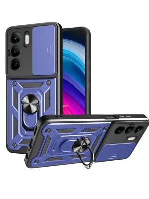 Newface Realme C75 4G Kılıf Pars Lens Yüzüklü Silikon - Lacivert