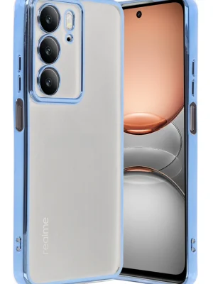 Newface Realme C75 4G Kılıf Razer Lensli Silikon - Açık Mavi