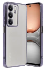 Newface Realme C75 4G Kılıf Razer Lensli Silikon - Mor