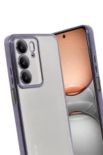 Newface Realme C75 4G Kılıf Razer Lensli Silikon - Mor - Görsel 3