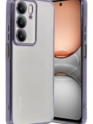 Newface Realme C75 4G Kılıf Razer Lensli Silikon - Mor