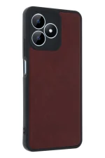 Newface Realme Note 50 4G Kılıf Aras Deri Kapak - Bordo - Görsel 2
