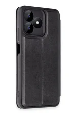 Newface Realme Note 50 4G Kılıf Flip Cover - Siyah - Görsel 2
