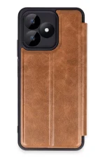 Newface Realme Note 50 4G Kılıf Flip Cover - Taba