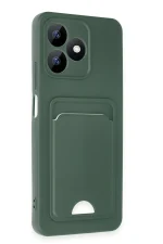 Newface Realme Note 50 4G Kılıf Kelvin Kartvizitli Silikon - Koyu Yeşil - Görsel 2