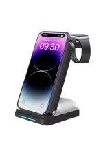 Newface S90 4in1 Kablosuz Şarj Masaüstü Set - Siyah - Görsel 5