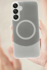 Newface Samsung A36 Kılıf Maya Karbon Kapak - Gri - Görsel 3