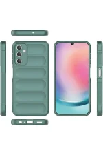 Newface Samsung A36 Kılıf Optimum Silikon - Koyu Yeşil - Görsel 3