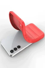 Newface Samsung A56 Kılıf Optimum Silikon - Kırmızı - Görsel 2