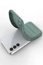 Newface Samsung A56 Kılıf Optimum Silikon - Koyu Yeşil - Görsel 2