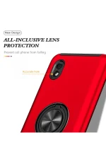 Newface Samsung Galaxy A01 Core Kılıf Elit Yüzüklü Kapak - Kırmızı - Görsel 4