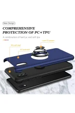 Newface Samsung Galaxy A01 Core Kılıf Elit Yüzüklü Kapak - Lacivert - Görsel 2