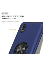 Newface Samsung Galaxy A01 Core Kılıf Elit Yüzüklü Kapak - Lacivert - Görsel 4